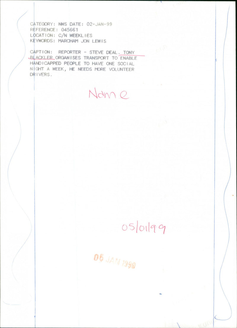 Tony Blackler - Vintage Photograph