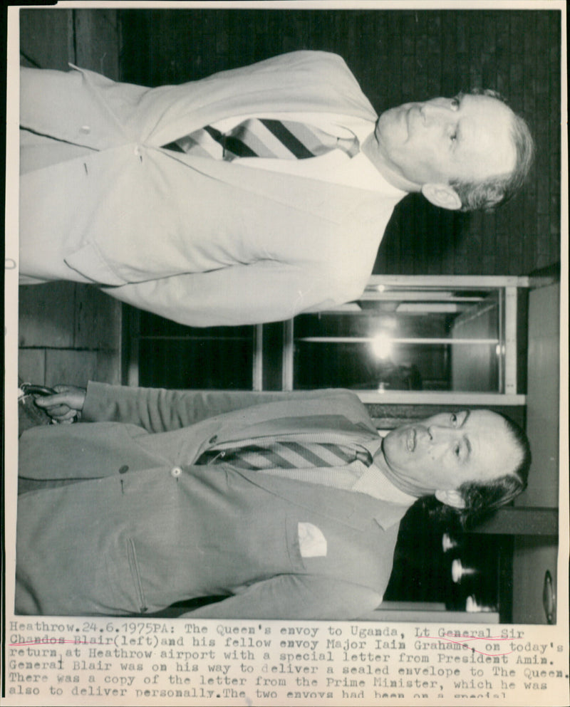 lt general sir Chandos Blair and Lain Grahame - Vintage Photograph