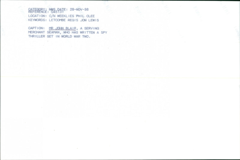 John Blair - Vintage Photograph