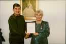 Brig Inshaw presents ISM to Betty Teale - Vintage Photograph