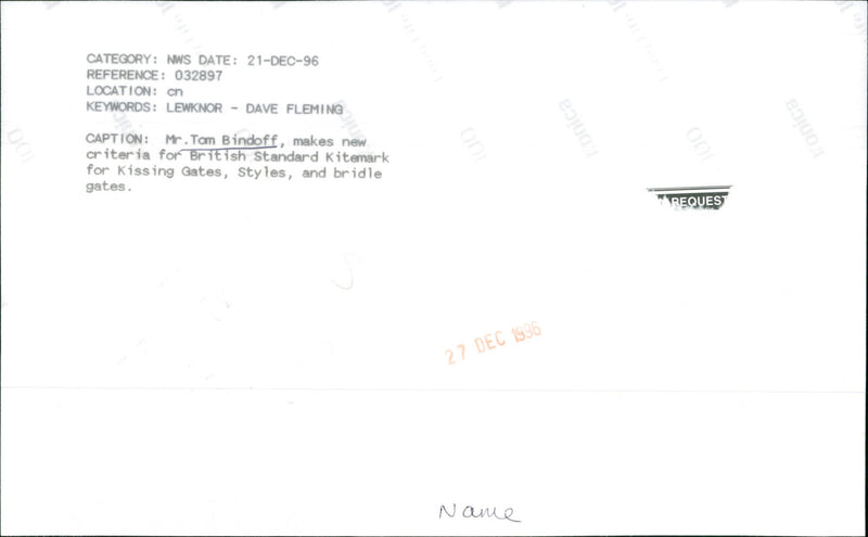 Mr. Tom Bindoff - Vintage Photograph