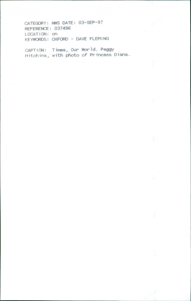 Peggy Hitchins - Vintage Photograph