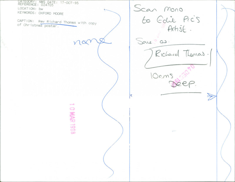 Rev Richard Thomas - Vintage Photograph