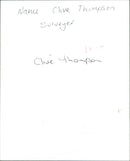 Clive Thompson - Vintage Photograph