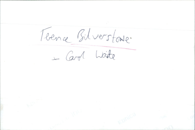 Teena Silverstone, Carol White - Vintage Photograph