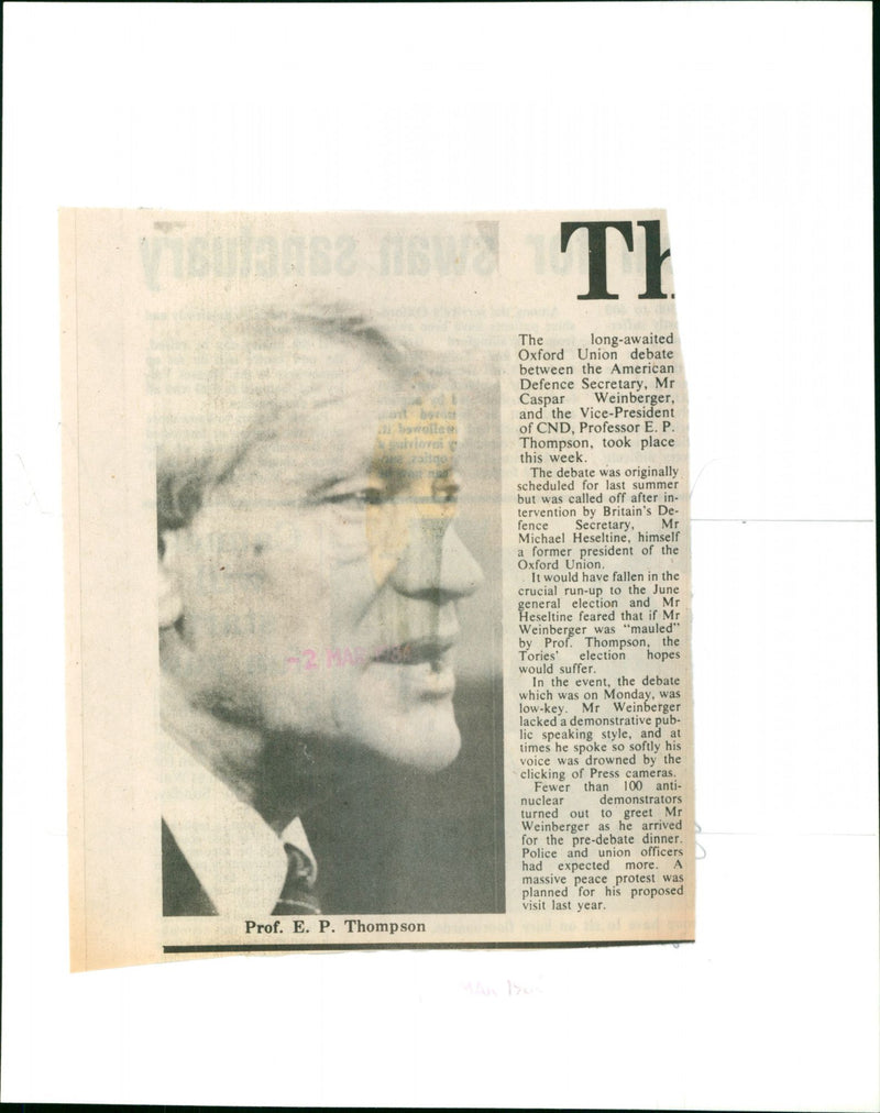 prof E.P Thompson - Vintage Photograph