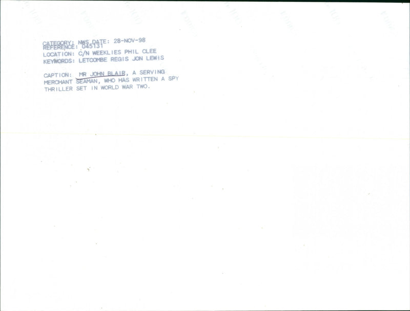 John Blair - Vintage Photograph