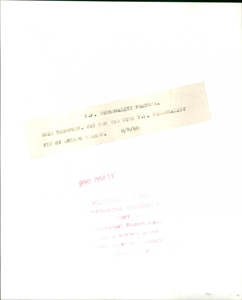 Eric Thompson - Vintage Photograph