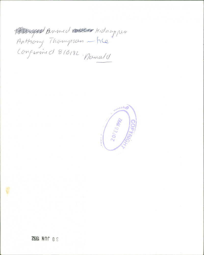 Anthony Thompson - Vintage Photograph