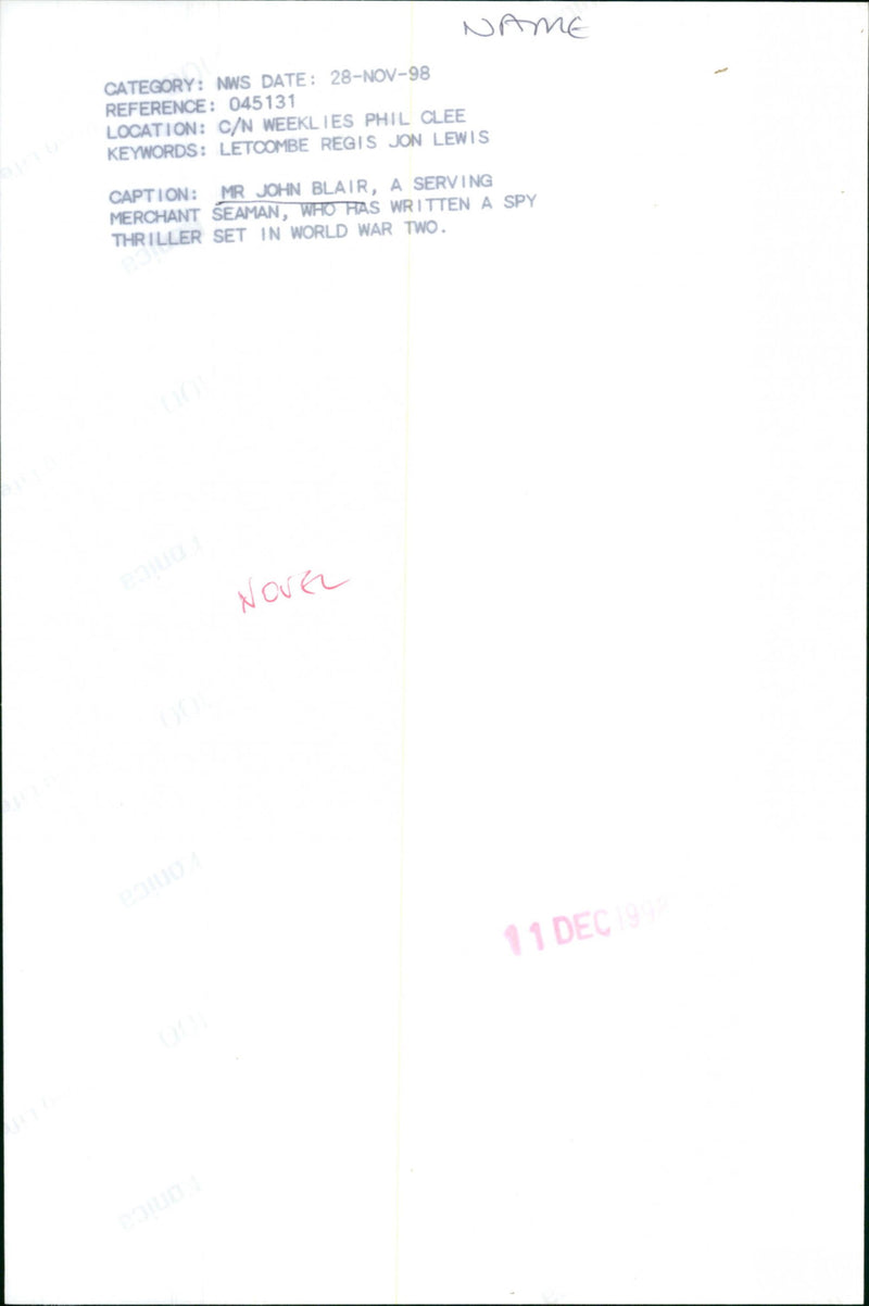 John Blair - Vintage Photograph