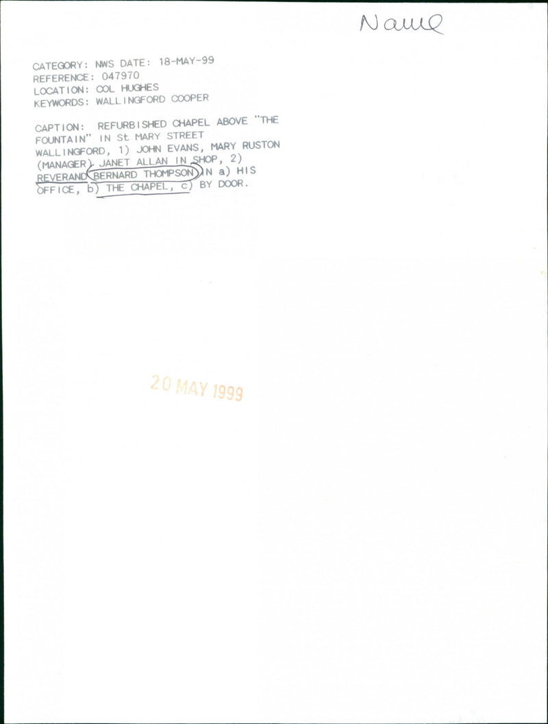 Bernard Thompson - Vintage Photograph