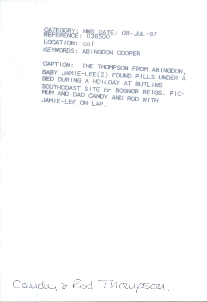 Candy and Rod Thompson - Vintage Photograph