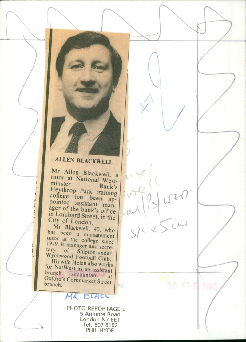 Allen Blackwell - Vintage Photograph