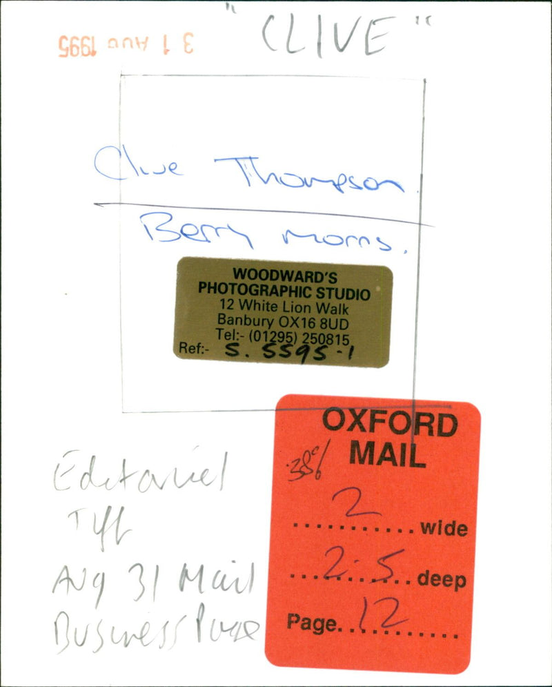 Clive Thompson - Vintage Photograph