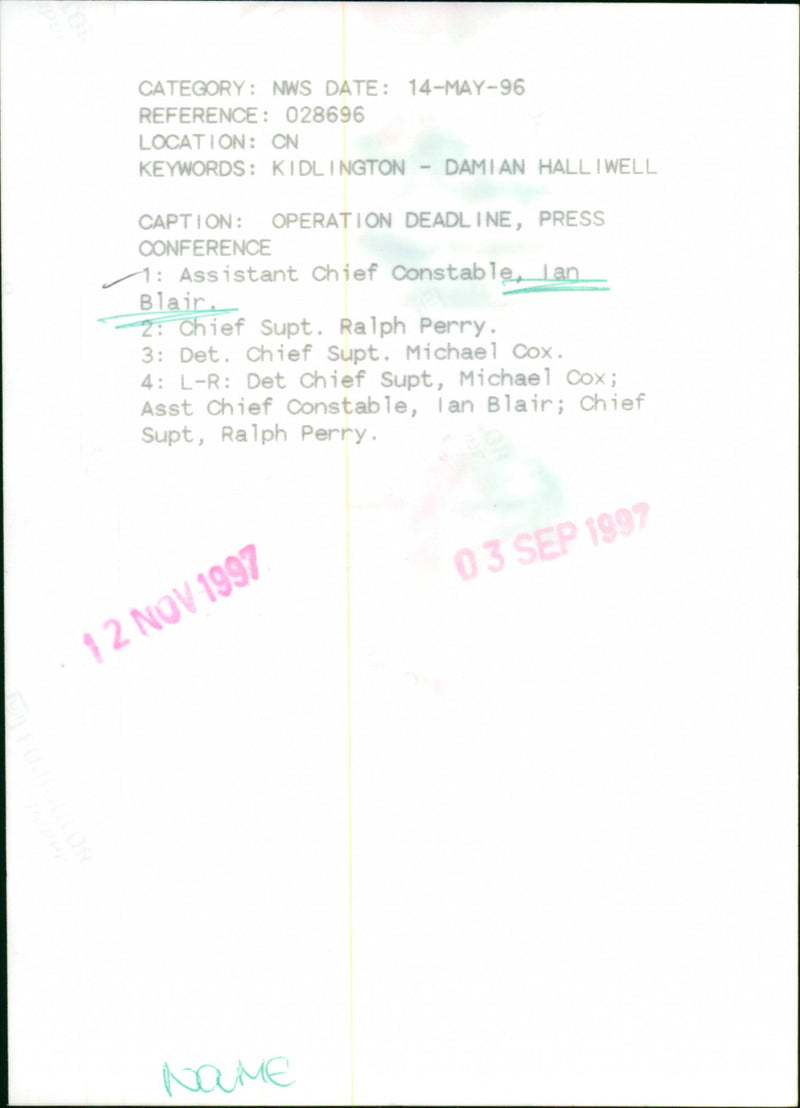 Ian Blair - Vintage Photograph