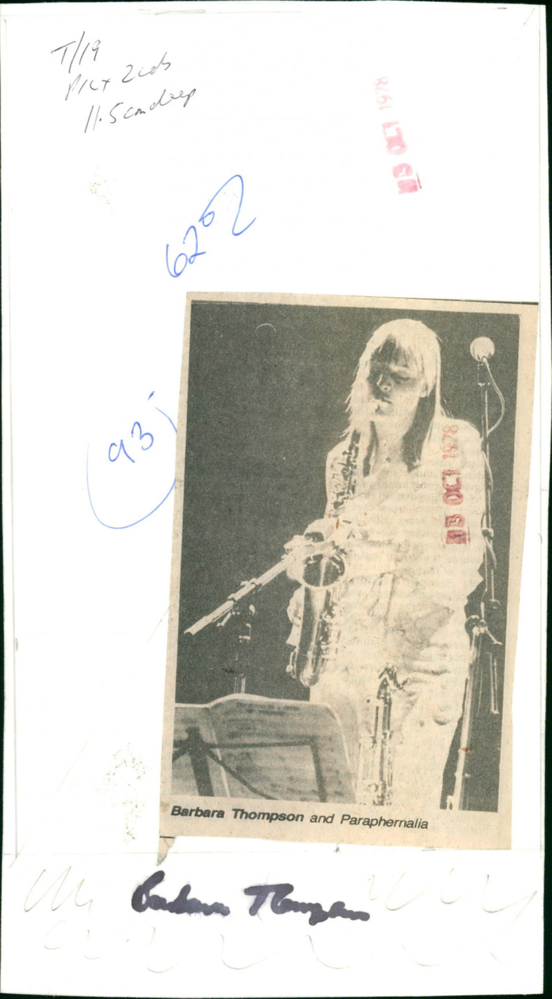 Barbara Thompson & Paraphernalia - Vintage Photograph