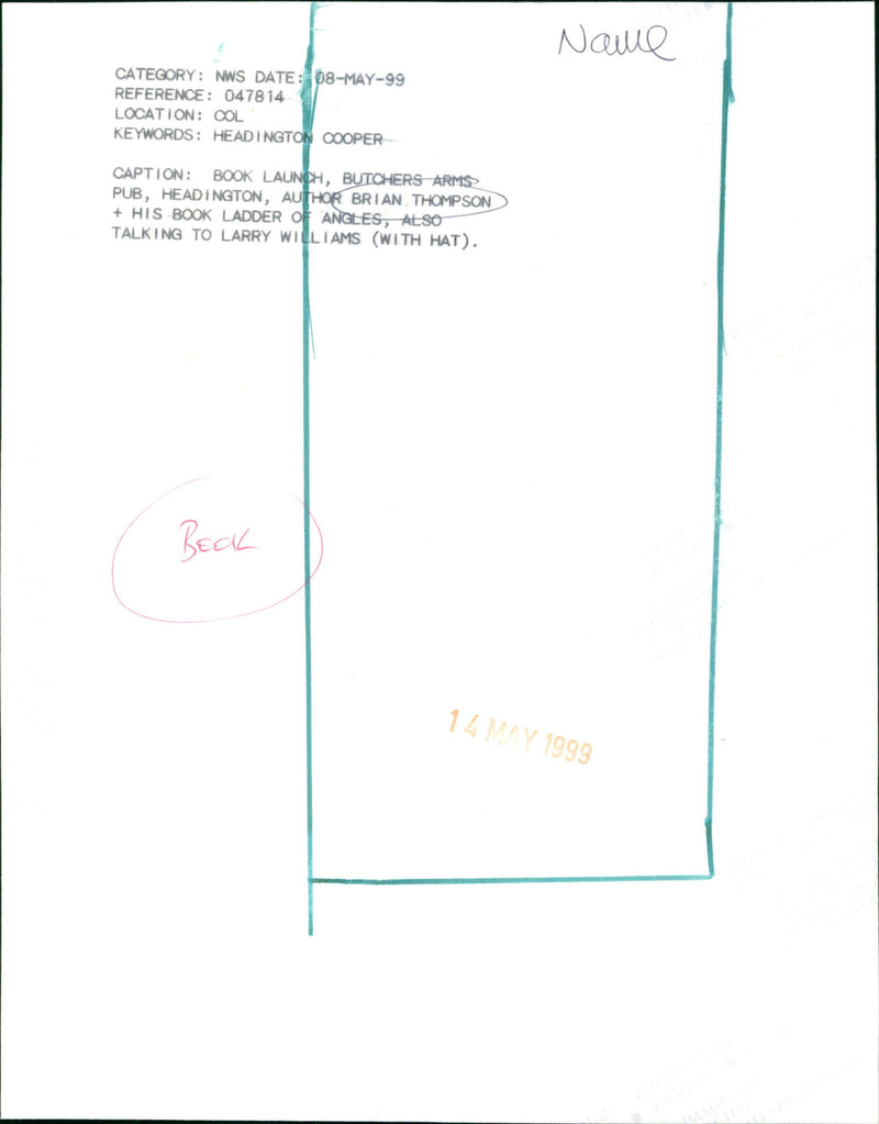 Brian Thompson - Vintage Photograph