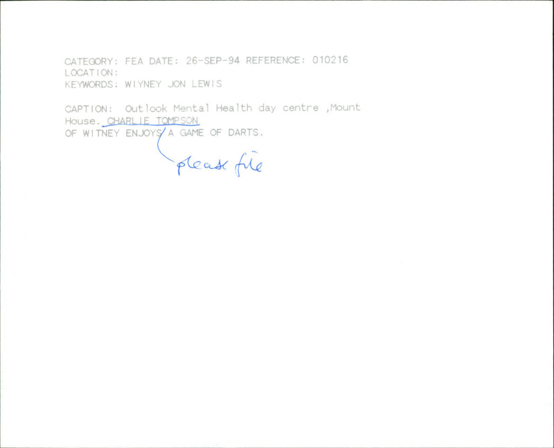 Charlie Tompson - Vintage Photograph