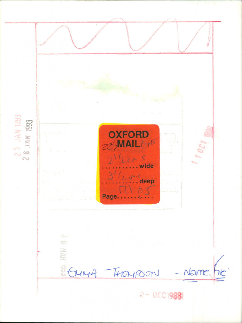 Emma Thompson - Vintage Photograph