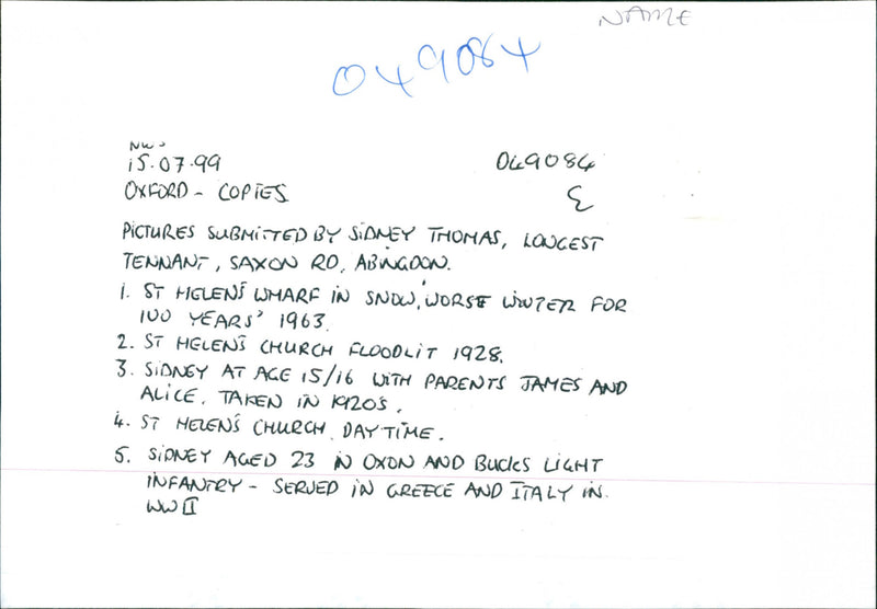 Sydney Thomas - Vintage Photograph