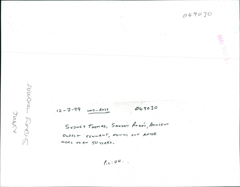 Sydney Thomas - Vintage Photograph