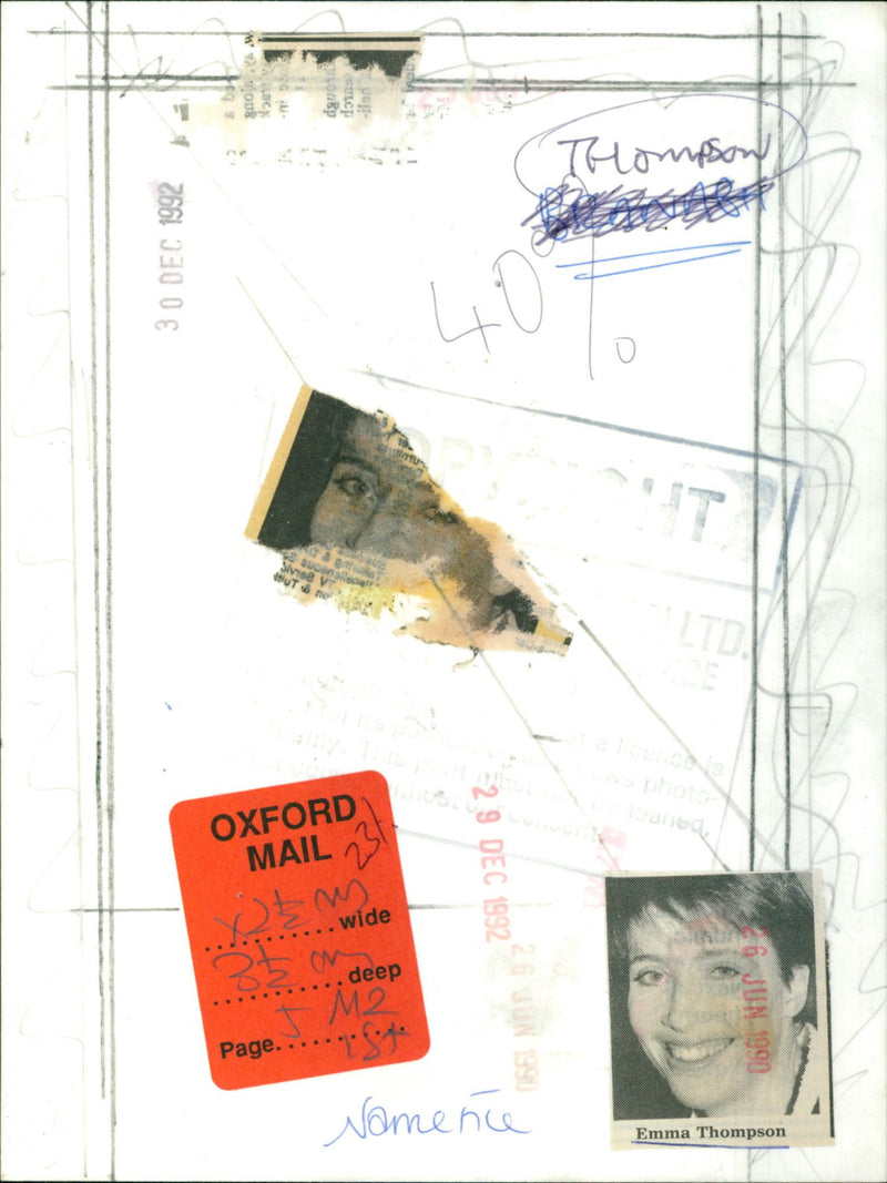 Emma Thompson - Vintage Photograph