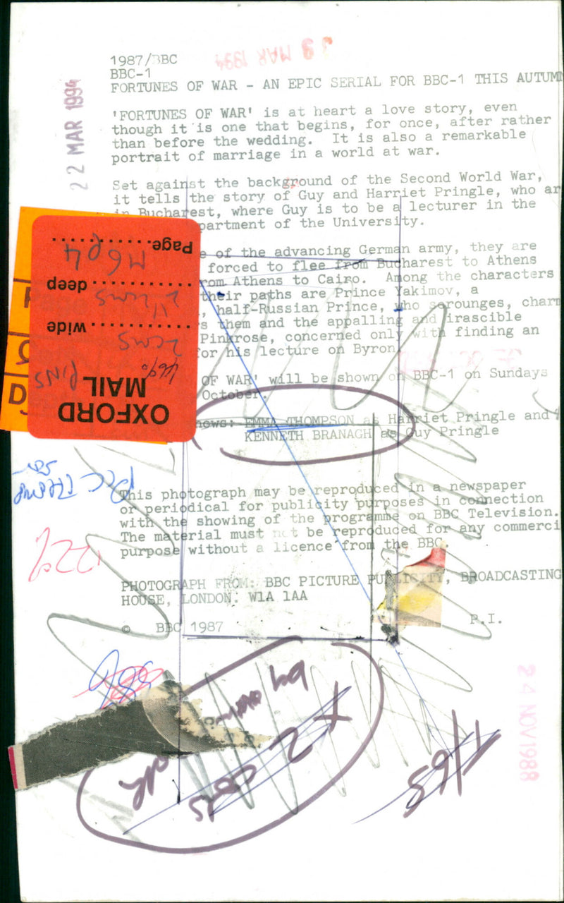 Emma Thompson, Kenneth Branagh - Vintage Photograph