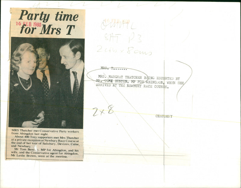 Margaret Thatcher - Vintage Photograph