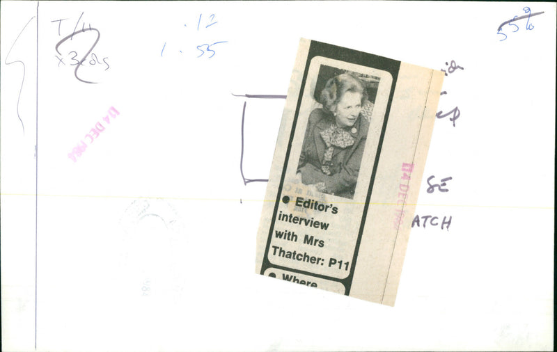 Margaret Thatcher - Vintage Photograph