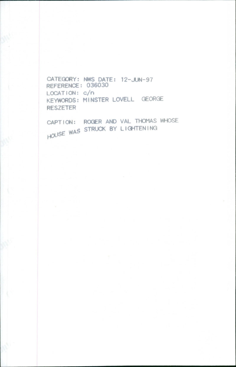 Roger and Val Thomas - Vintage Photograph