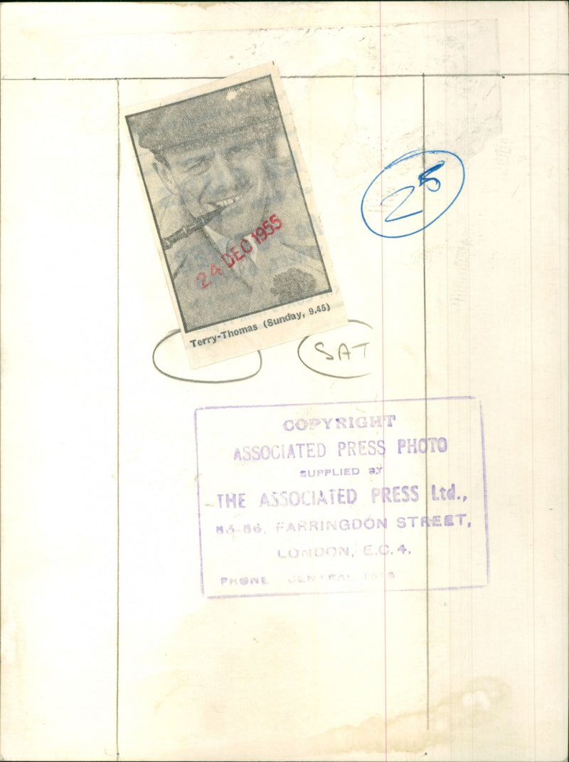 Terry-Thomas - Vintage Photograph