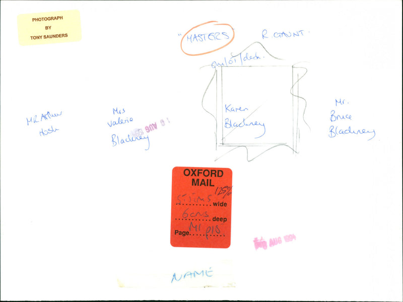 Mr Arthur Nosh, Mrs Valerie Bladdery, Karen Blakeney, Mr Bruce Blakeney - Vintage Photograph