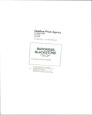 Baroness Blackstone - Vintage Photograph