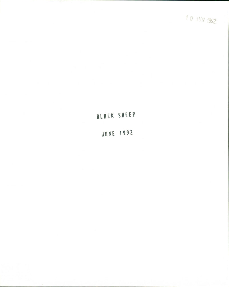 Black Sheep - Vintage Photograph