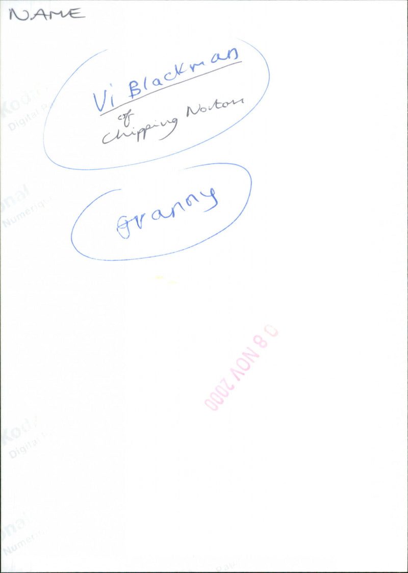 Vi Blackman - Vintage Photograph