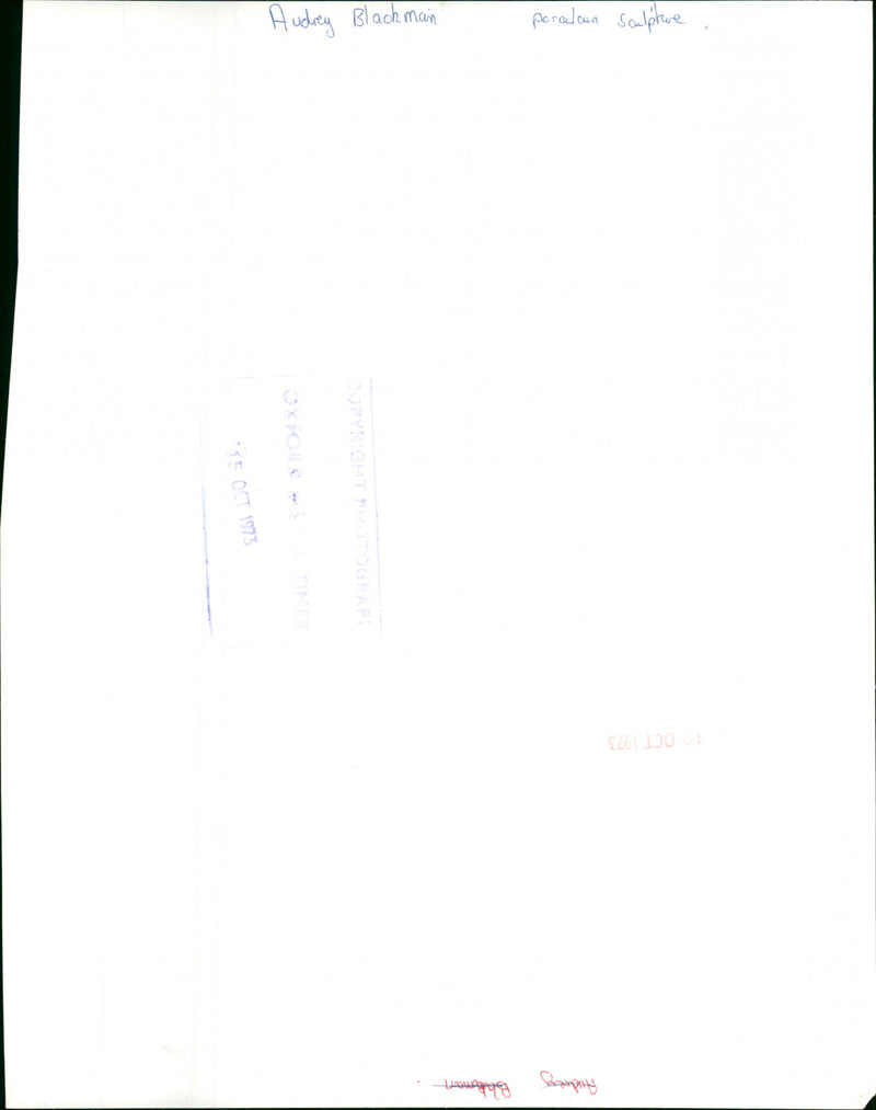 Audrey Blackman - Vintage Photograph