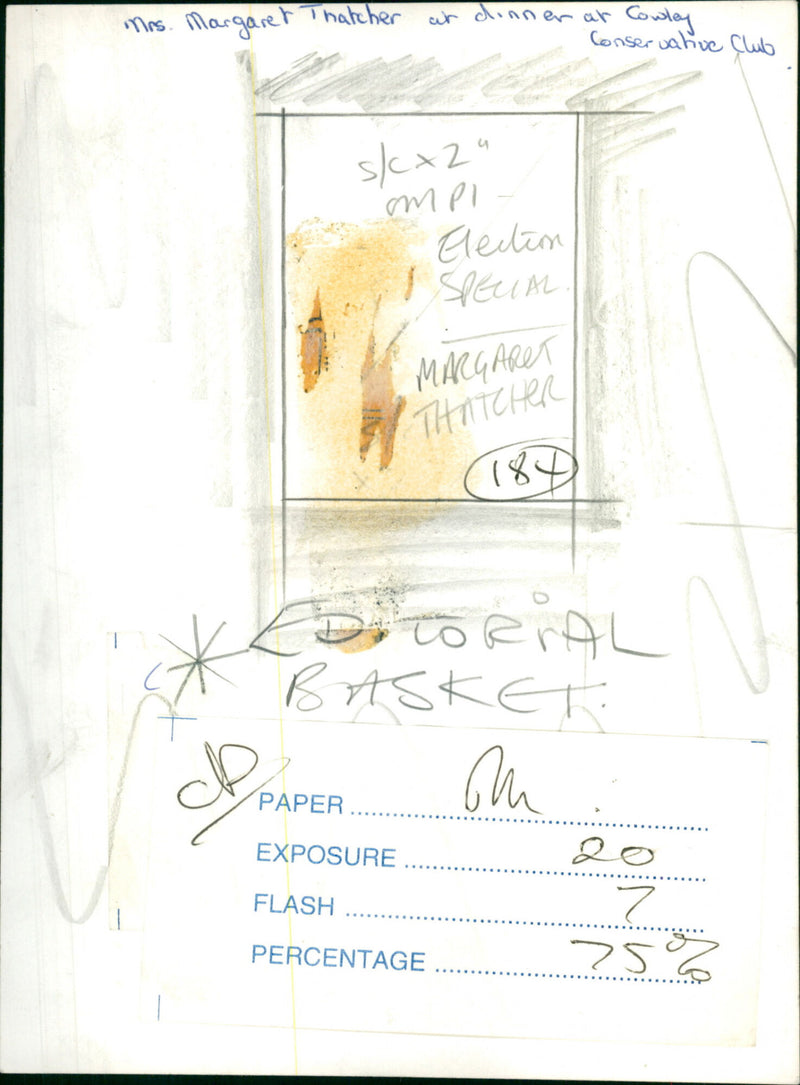 Margaret Thatcher - Vintage Photograph