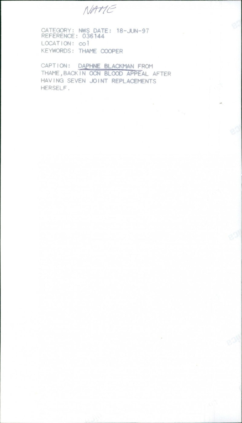 Daphne Blackman - Vintage Photograph