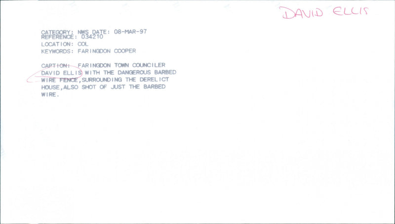 David Ellis - Vintage Photograph