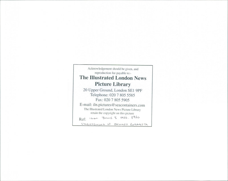 Christening of Princess Elizabeth - Vintage Photograph