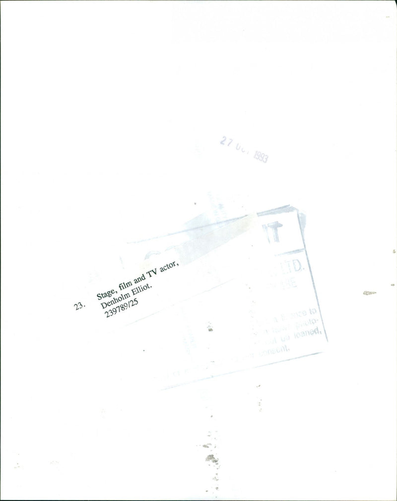 Denholm Elliot - Vintage Photograph