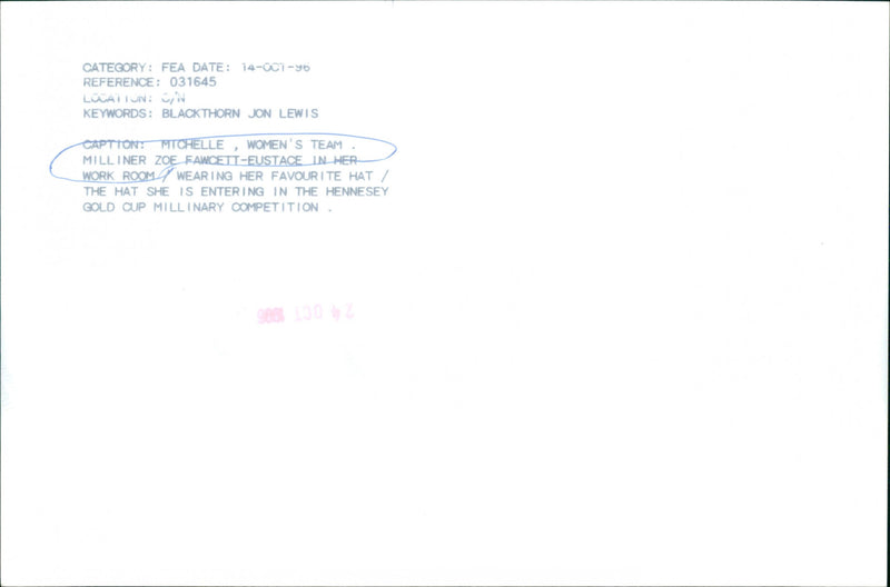 Millner Zoe Fawcett - Vintage Photograph