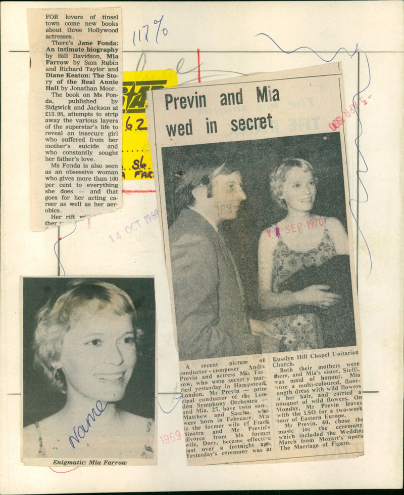 Mia Farrow - Vintage Photograph