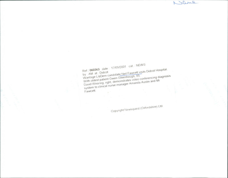 Neil Fawcett ,Gwen Greenhough - Vintage Photograph