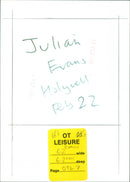 Julian Evans - Vintage Photograph