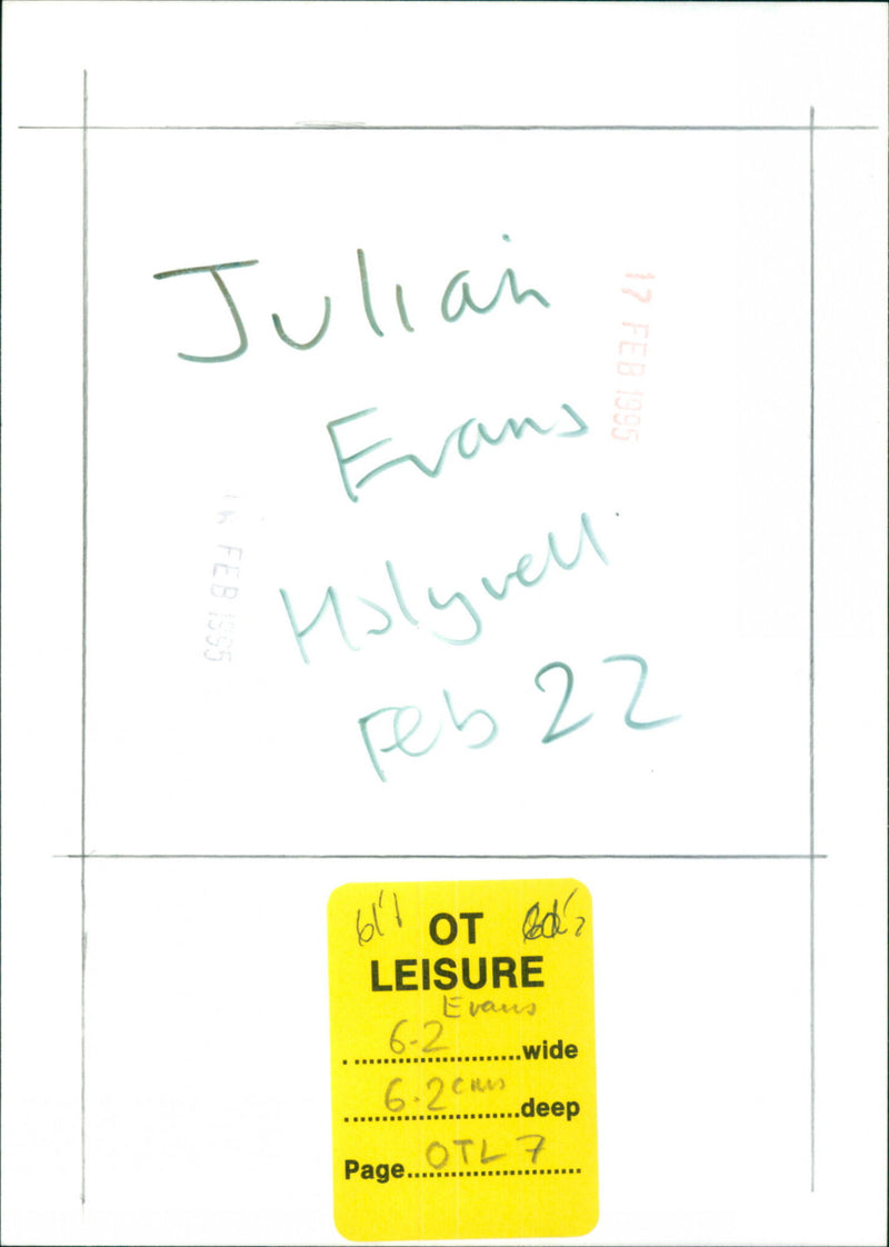 Julian Evans - Vintage Photograph