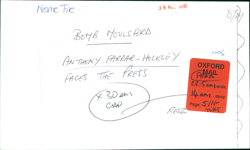 Anthony Farrar- Hockley - Vintage Photograph