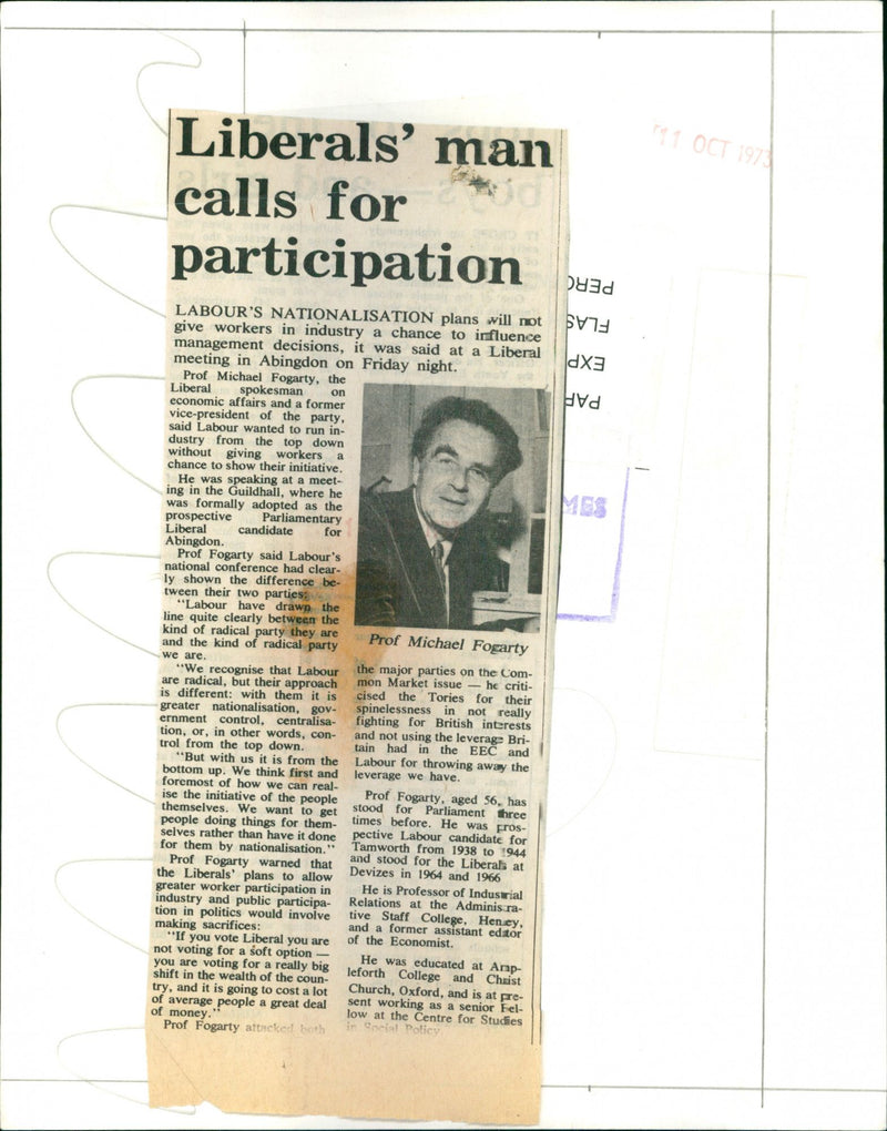 Michael Fogarty - Vintage Photograph