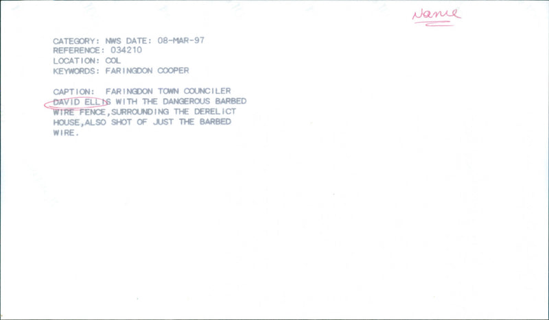 David Ellis - Vintage Photograph