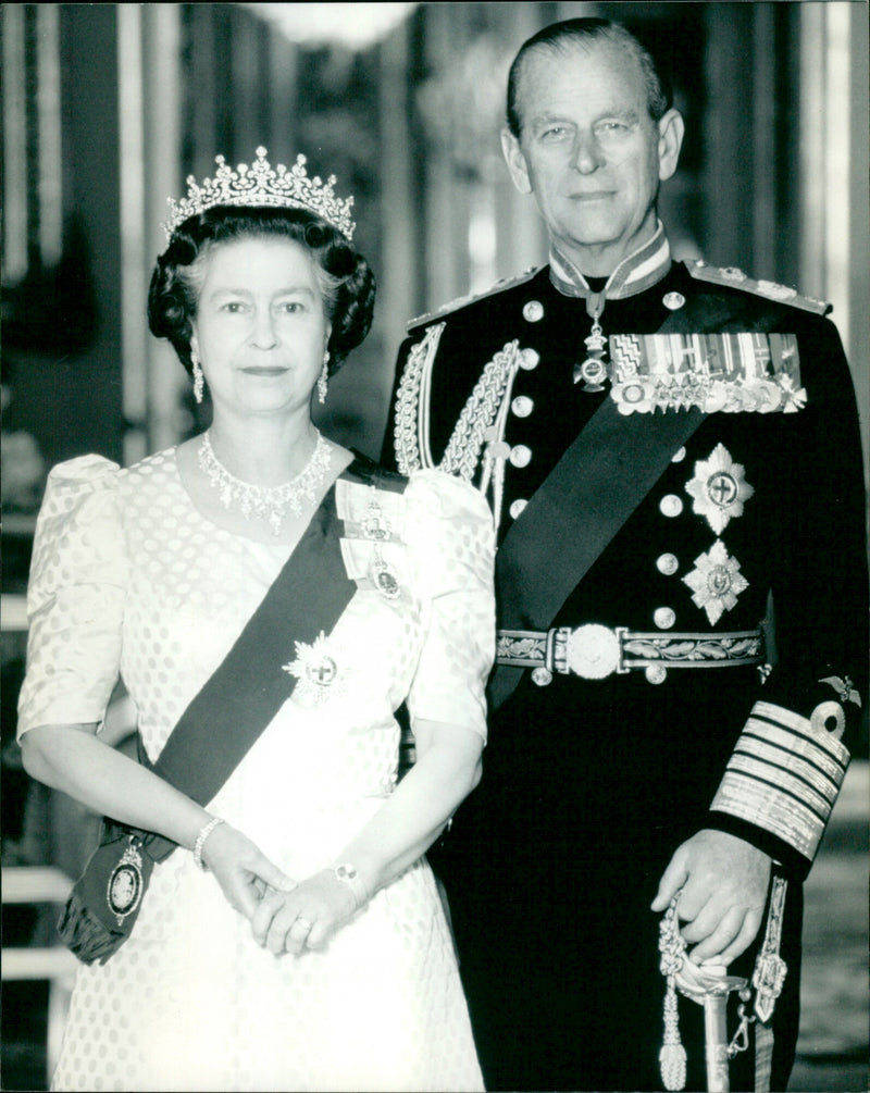 Queen Elizabeth II and Prince Philip - Vintage Photograph